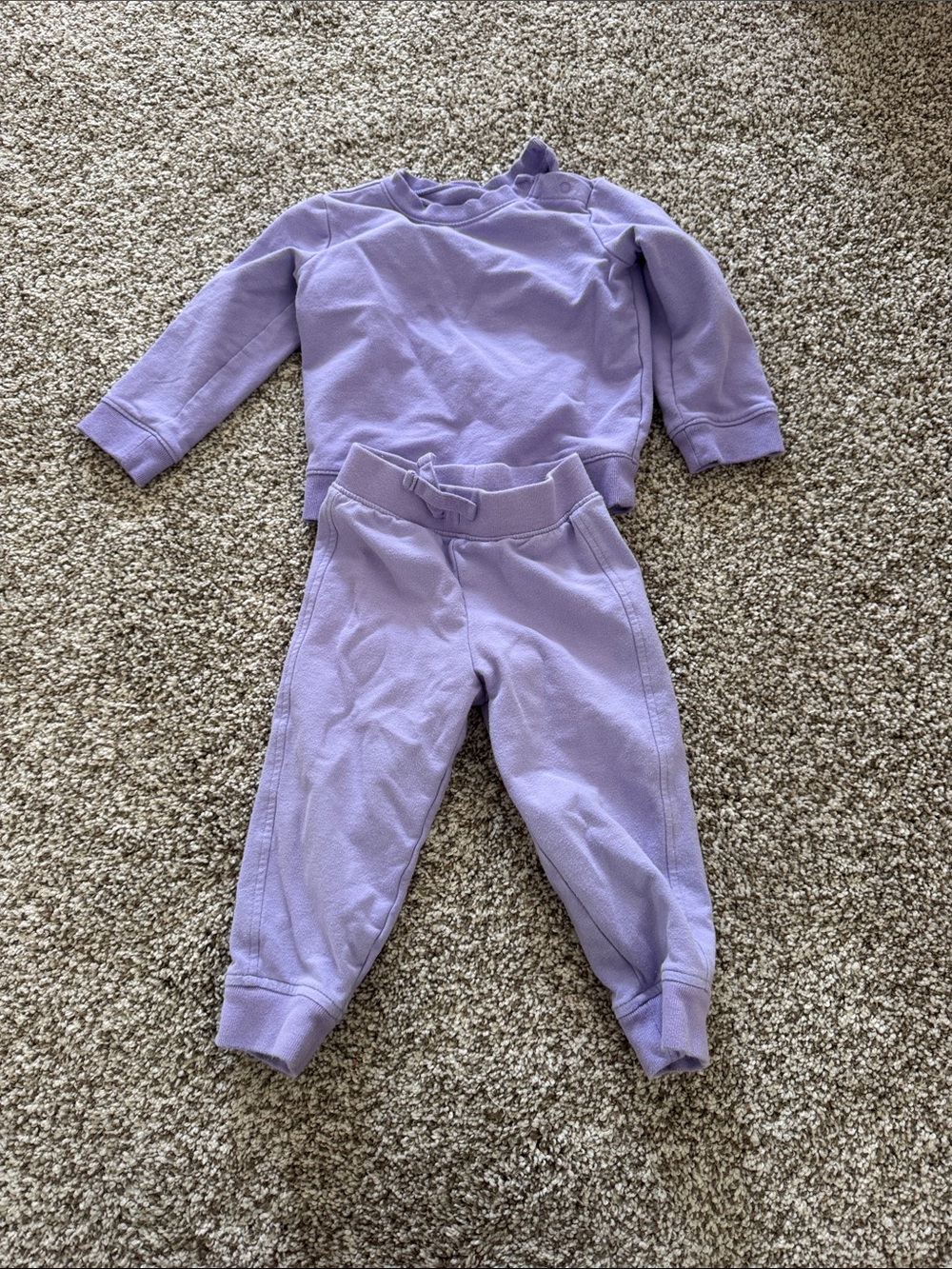 Primary Lavender Kids Two-Piece Sweatshirt & Joggers Set